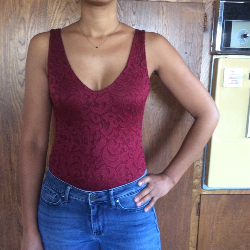 Burgundy Bodysuit